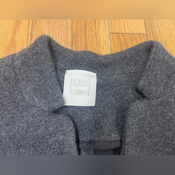 120% Lino Cashmere Blazer/Jacket Women’s Size 42 (see measurements) in Grey NWT - Picture 5 of 7